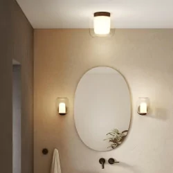 Astro Aquina Wall black/chrome wall lamp ideal for mirror lighting