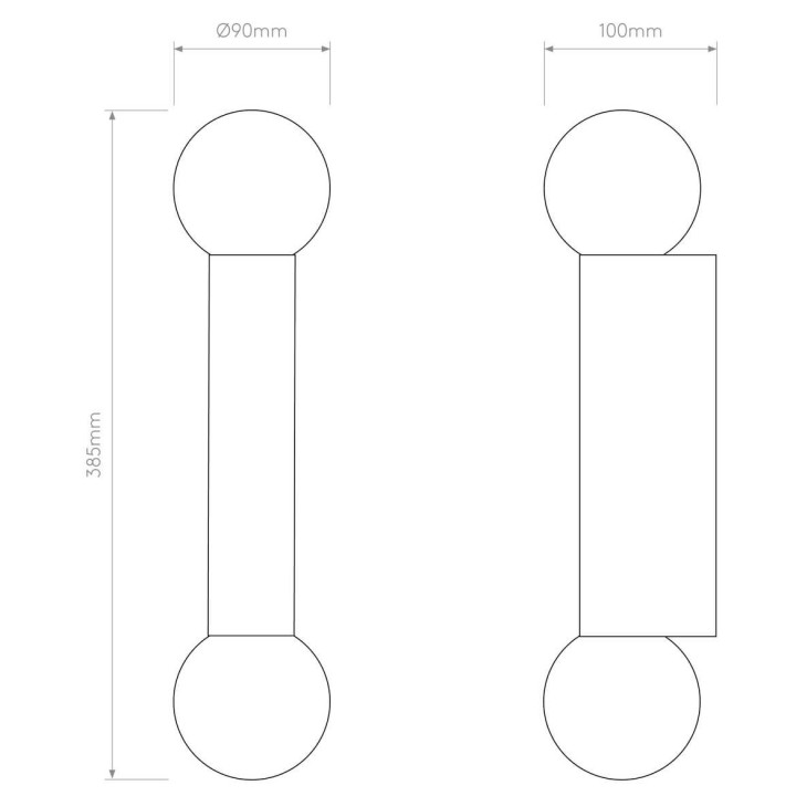 ASTRO Ortona Twin kinkiet 2 kolory do wyboru, montaż poziomy/pionowy