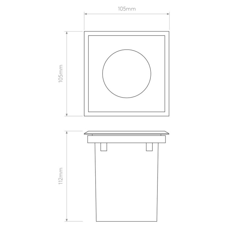 ASTRO Gramos Square outdoor luminaire stainless steel, brass
