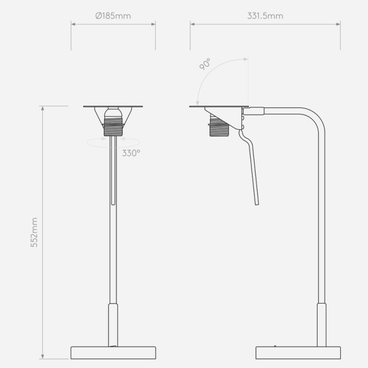 ASTRO MITSU TABLE fashionable desk lamp for LED bulb, 2 colors