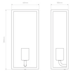 ASTRO MESSINA SENSOR 1183004 black outdoor wall lamp E27 1x 60W