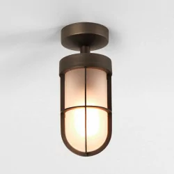 ASTRO CABIN SEMI-FLUSH FROSTED Lampa sufitowa w kolorze brązowym