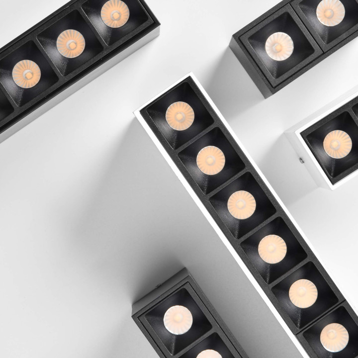 OXYLED LENI surface LED lamp 4W, 10W, 20W, 30W black or white alumi