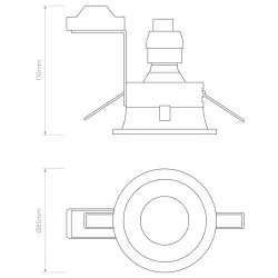 Astro MINIMA ROUND FIXED luminaire IP65 white or black power max 50W