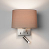 ASTRO AZUMI READER wall lamp matte nickel interior with a lampshade