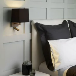 ASTRO AZUMI READER wall lamp matte nickel interior with a lampshade