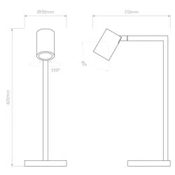 Astro ASCOLI DESK table or desk lamp with a round base