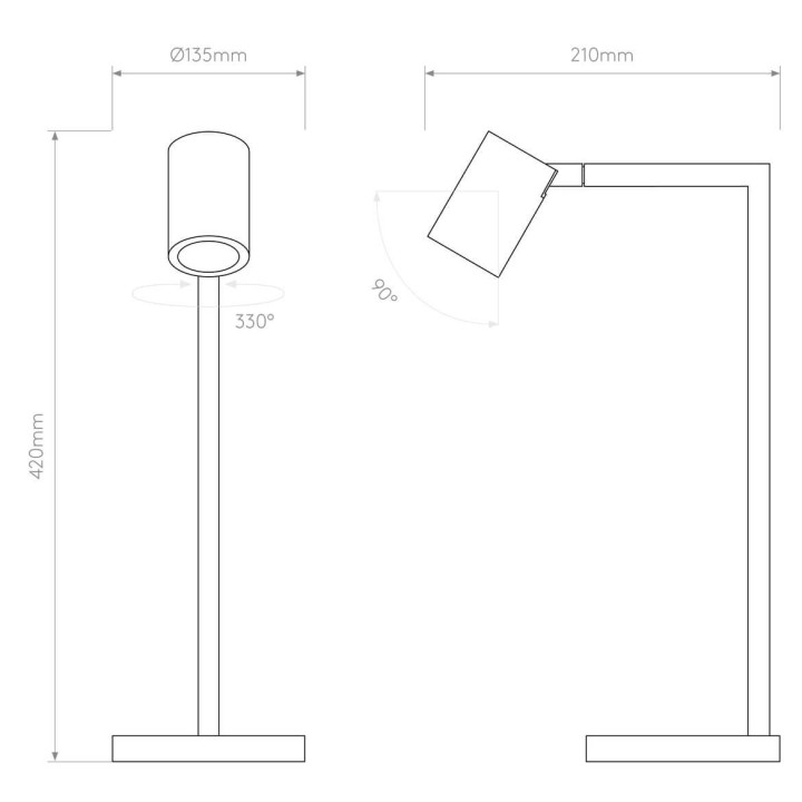 Astro ASCOLI DESK lampka stołowa lub biurkowa z okrągłą podstawą
