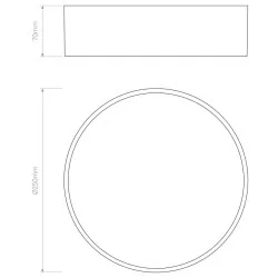 ASTRO KEA Round 250 lampa wykonana z aluminium w kolorze białym/czarnym