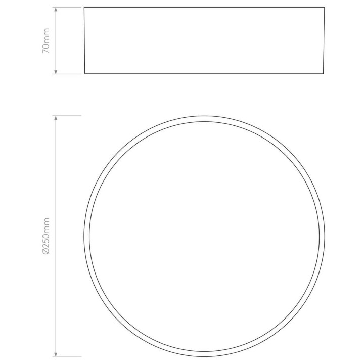 ASTRO KEA Round 250 lampa wykonana z aluminium w kolorze białym/czarnym