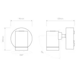 ASTRO BAYVILLE SINGLE SPOT a small aluminum wall spotlight