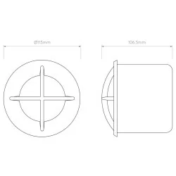 ASTRO ARRAN ROUND zewnętrzna, ścienna lampa wpuszczana, moc 1 x 2W