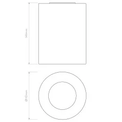 ASTRO KOS Concrete Round 1326014 Oprawa natynkowa w kolorze beton