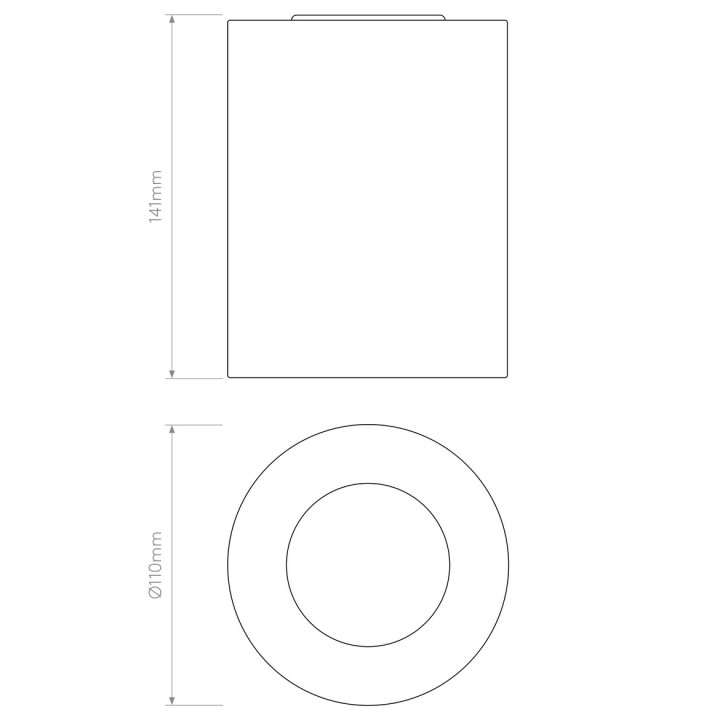 ASTRO KOS Concrete Round 1326014 Surface-mounted luminaire in concrete color