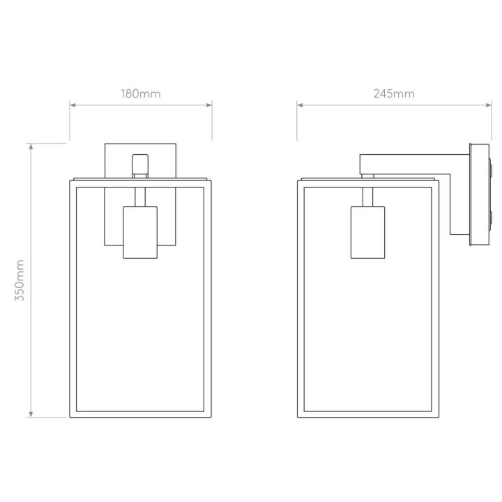 ASTRO BOX Lantern 450 1354007 is a cube-shaped wall lamp