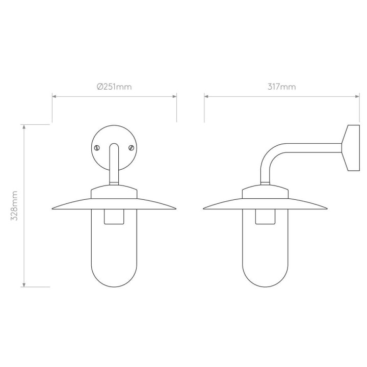 ASTRO PORTREE WALL 1400001 lampa zewnętrzna klasyczna, mosiądz