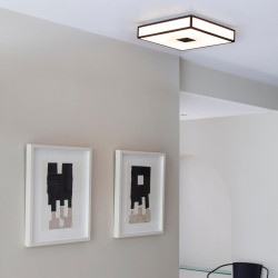 ASTRO Mashiko 400 Square 400 LED Bathroom ceiling lamp, chrome, brown