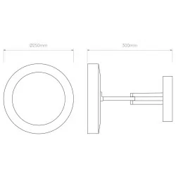 ASTRO CATENA 1137003 LED magnifying mirror, chrome