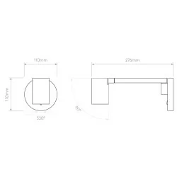 ASTRO ASCOLI Swing lampa ścienna na wysięgniku GU10 LED, 4 kolory