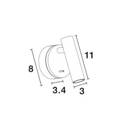 LUCES BADAJOZ LE42245/6/7 LED wall lamp with switch