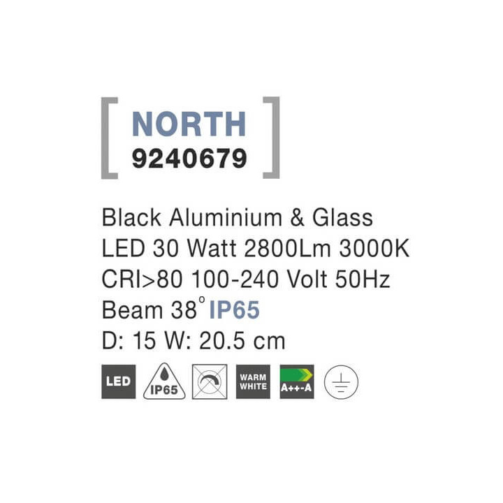 LUCES TUCUPITA LE71462 is a black spotlight that fits the garden