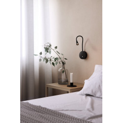 ELKIM SULTA 423 LED wall lamp 3W for reading white, black 2xUSB