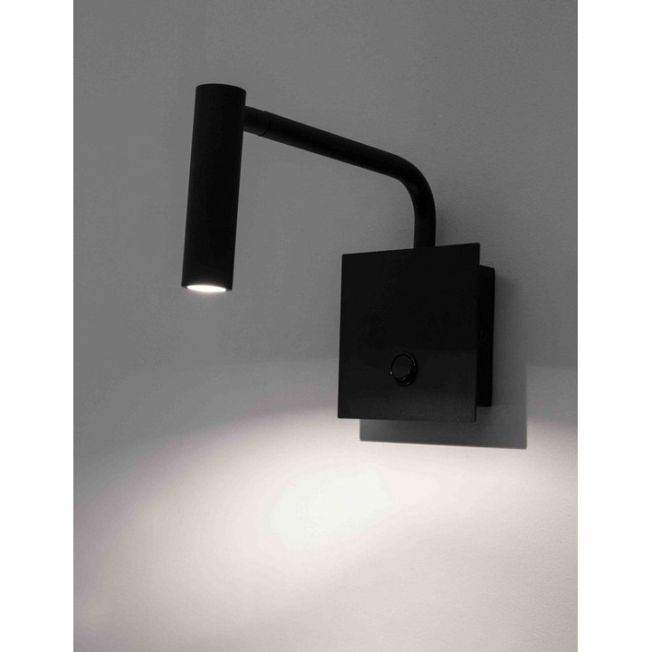 Luces Berisso kinkiet ścienny LED o mocy 3W 190lm 3000K czarny