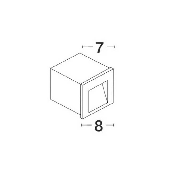 LUCES TARTAGAL LE71442/3 lamp in the shape of a square to choose from 2 colors