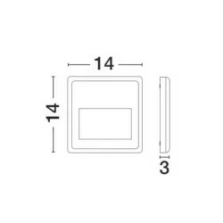 LUCES TERRASSA LE71440 square luminaire for outdoor lighting