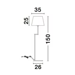 LUCES BIRUACA LE42264 lampa podłogowa z abażurem E27