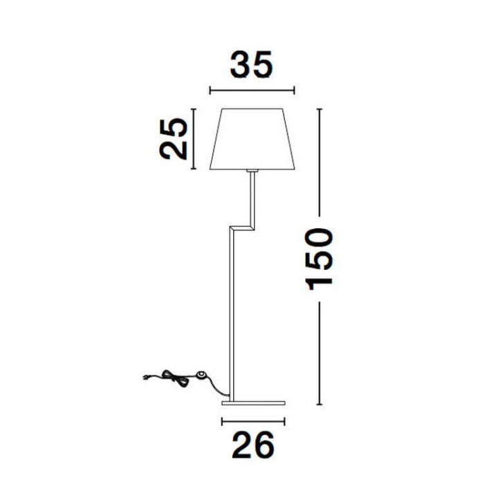 LUCES BIRUACA LE42264 podłogowa lampa z abażurem na żar&oacute;wki LED E27