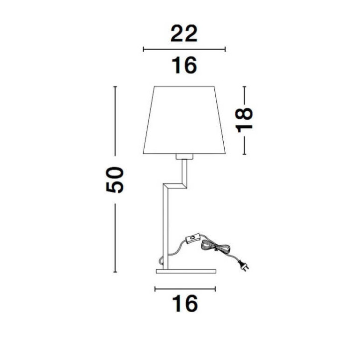 LUCES BIRUACA LE42265 lampka biurkowa E27 z abażurem w kolorze czarnym
