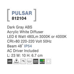 LUCES TERRASSA LE71436 is a gray outdoor lamp, light color: 3000K
