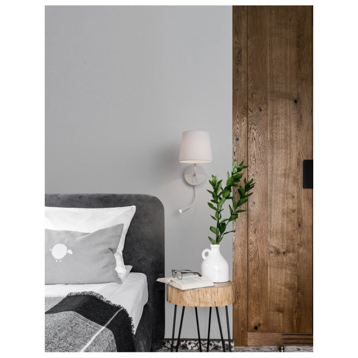 LUCES PUENTE wall lamp LED + E27 with a switch white black