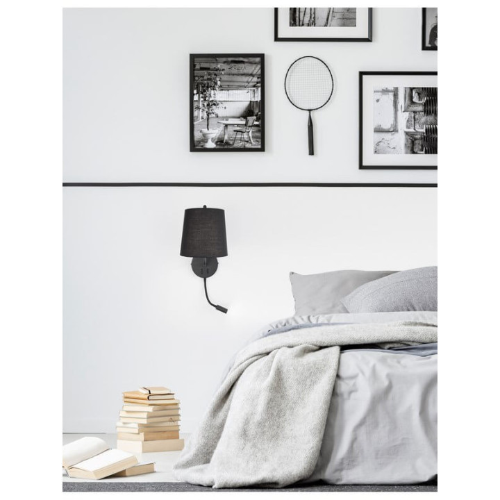LUCES PUENTE wall lamp LED + E27 with a switch white black
