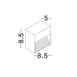 LUCES TARTAGAL LE71429 is a square outdoor lamp with a power of 3W