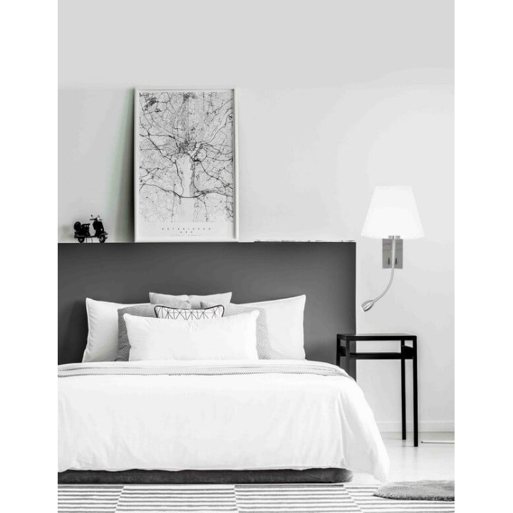 LUCES CACERES LE42280 LE42277 wall lamp LED + E27 black or silver
