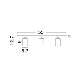 LUCES CLORINDA LE61466/7 lampa sufitowa z 2 reflektorkami, 2 kolory