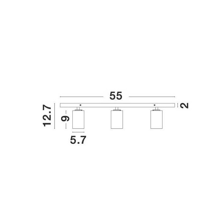 LUCES CLORINDA LE61466/7 lampa sufitowa z 2 reflektorkami, 2 kolory