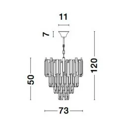 LUCES CAMPANA LE42288 Hanging gold lamp E14