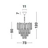 LUCES CAMPANA LE42288 wisząca lampa złota E14