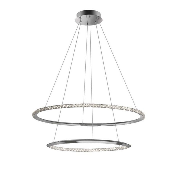 LUCES CAUCETE LE42310 wisząca lampa LED ring 50W srebrna