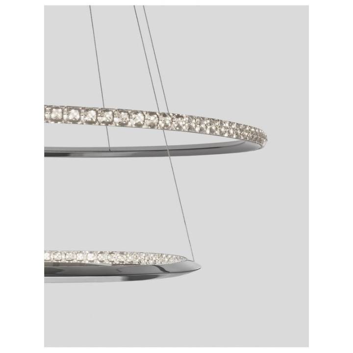 LUCES CAUCETE LE42310 wisząca lampa LED ring 50W srebrna