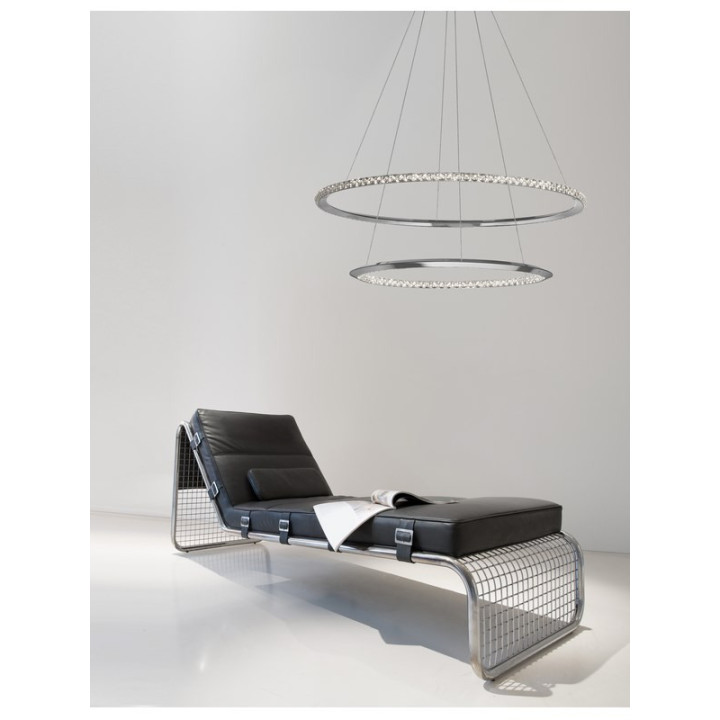 LUCES CAUCETE LE42310 wisząca lampa LED ring 50W srebrna