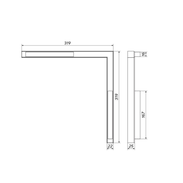 OXYLED STRIPE C MULTILINE lamp for the magnetic track 48V