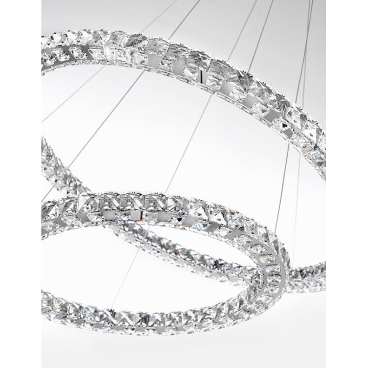 LUCES CERCEDA LE42314 wisząca LED ring 60W srebrna 3500K