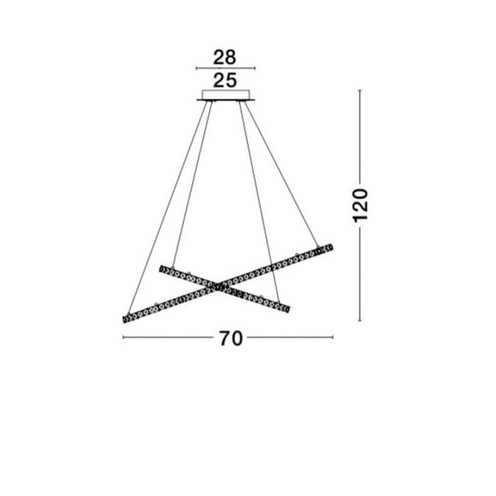 LUCES CERCEDA LE42314 wisząca LED ring 60W srebrna 3500K