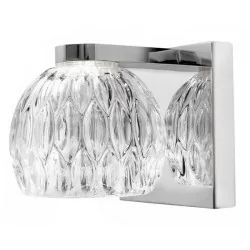 LUCES CONSEJO LE42338 is a glass wall lamp in silver