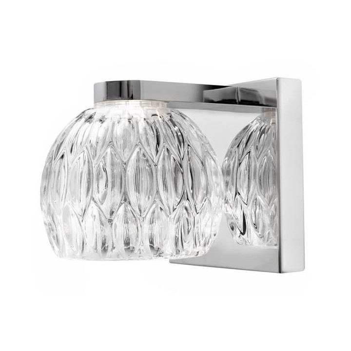 LUCES CONSEJO LE42338 is a glass wall lamp in silver