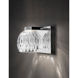 LUCES CONSEJO LE42338 is a glass wall lamp in silver